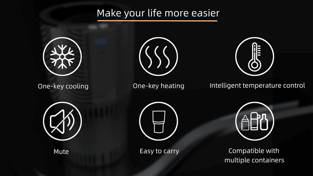 JZYZ Smart Electronic Cooling Heating 750Ml Cup with LED Display Rechargeable Battery Thermal Insulation for Travel Outdoor Use