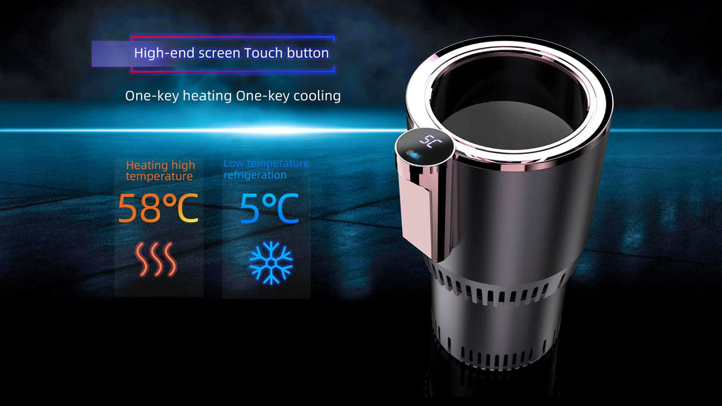 JZYZ Smart Electronic Cooling Heating 750Ml Cup with LED Display Rechargeable Battery Thermal Insulation for Travel Outdoor Use