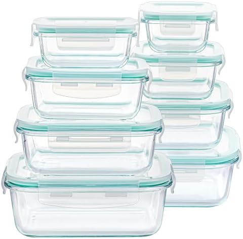 Set of 16 Glass Food Containers