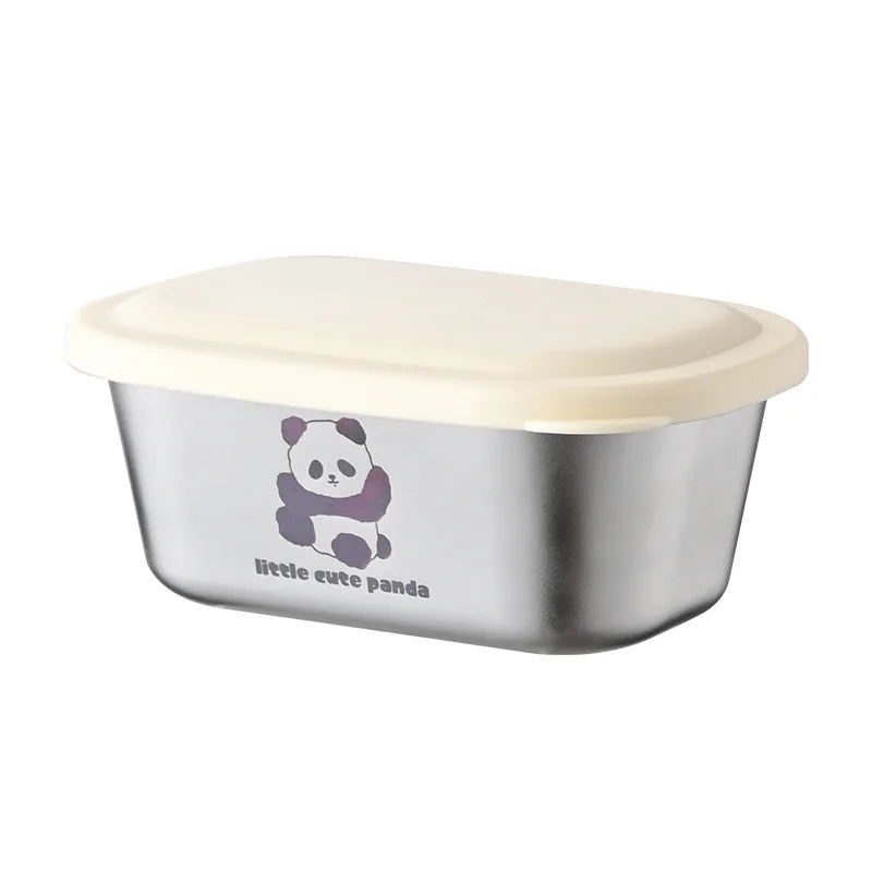 304 Stainless Steel Compartments Dip Dish with Lid Salad & Condiment Box Mini Seasoning Container