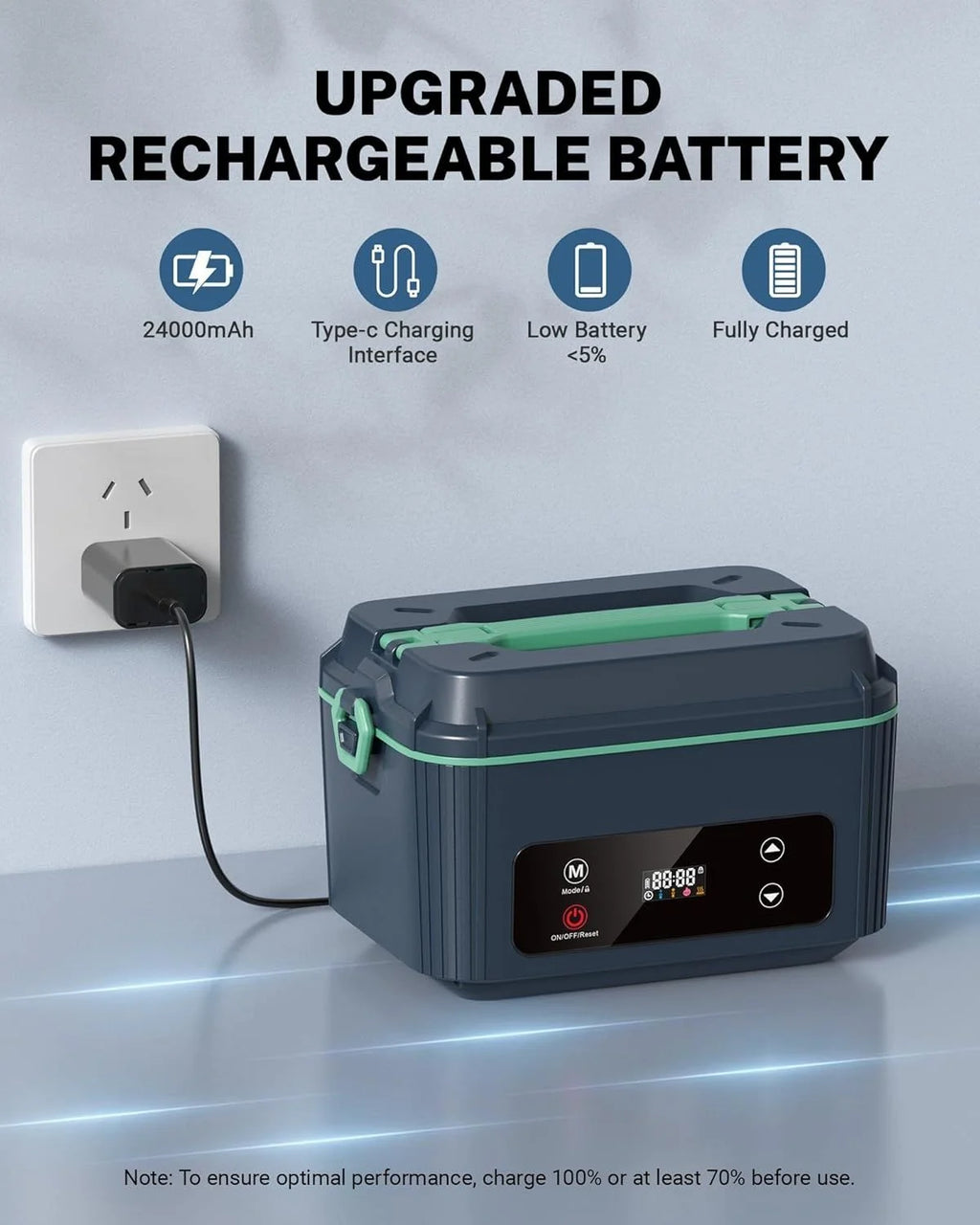 Cordless Electric Lunch Box,Self-Heating Portable Heated Lunch Box Food Warmer with SS Container for Truck Office Outdoor